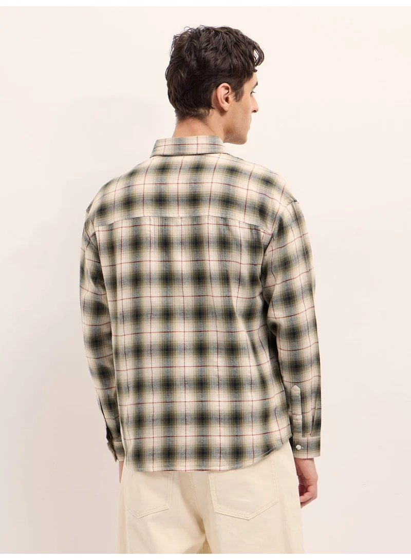 THE BEAR HOUSE  Men’s Shirt for Office, Casual & Party Wear | Comfortable Long Sleeve Shirt with Classic Collar, Button Closure & Versatile Stylish Look for Men | Best Price UAE