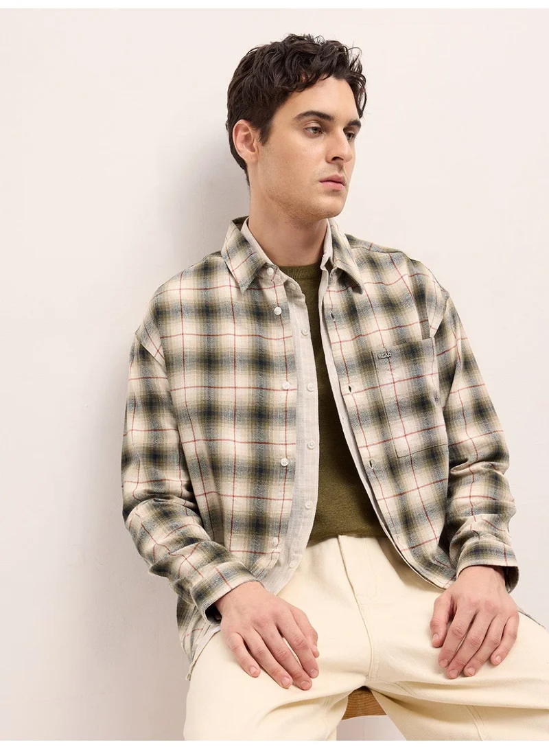 THE BEAR HOUSE  Men’s Shirt for Office, Casual & Party Wear | Comfortable Long Sleeve Shirt with Classic Collar, Button Closure & Versatile Stylish Look for Men | Best Price UAE