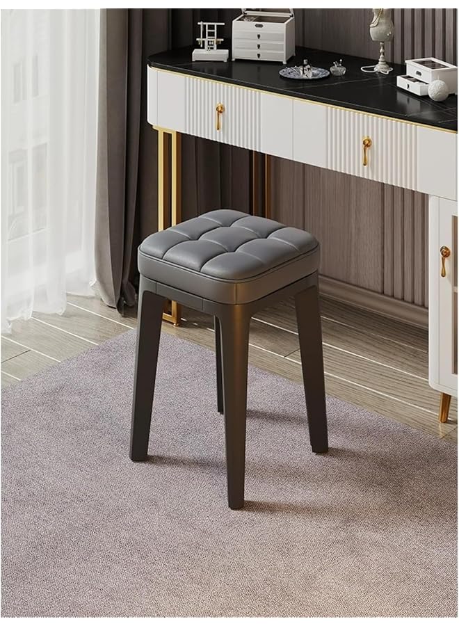 erorex 1Pcs Household Dressing Stools Barstools Makeup Stools Plastic Stools Dressing Table Makeup Stools For Kitchen 36 * 36 * 40Cm Gray - Image 5