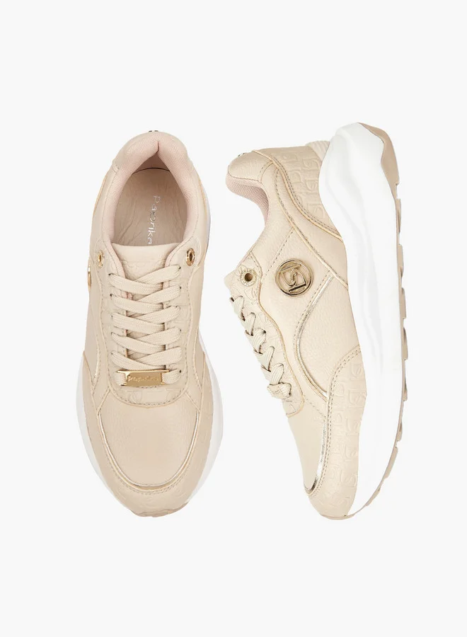 بابريكا Textured Lace-Up Sneakers