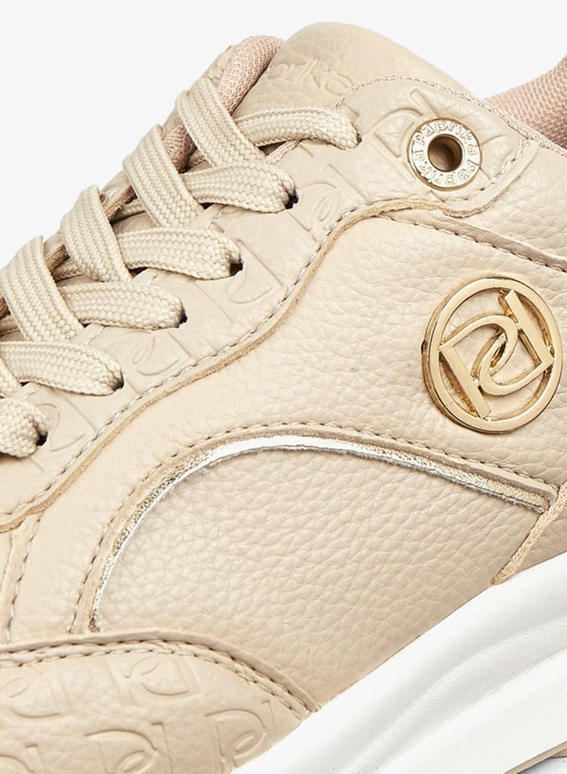 Paprika Textured Lace-Up Sneakers - Image 5