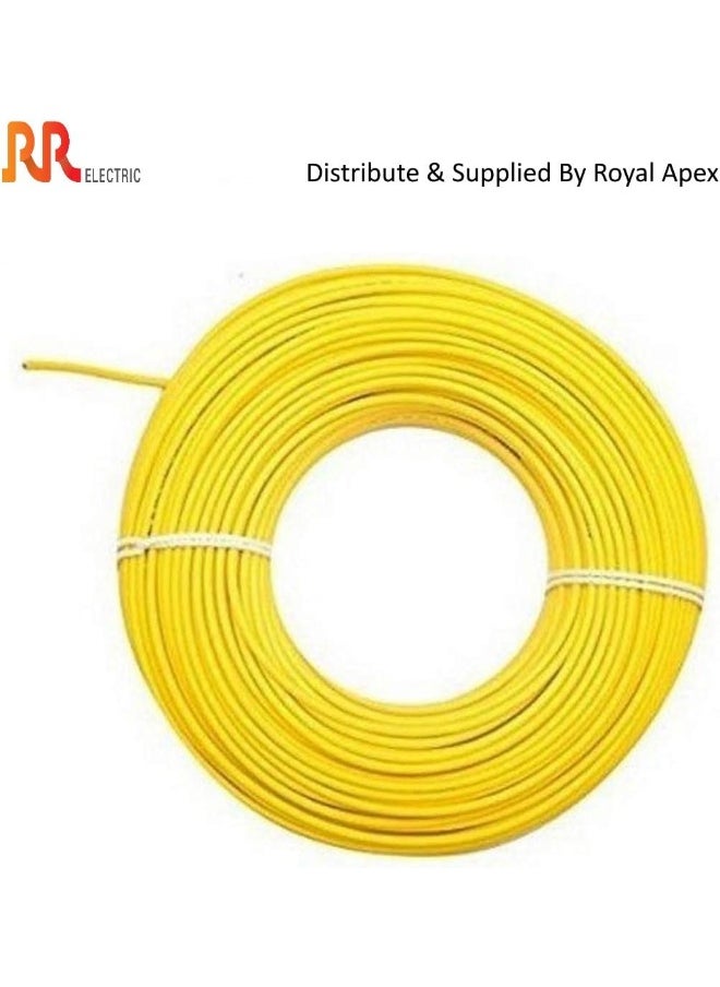 RR Multi Strand Pure Copper Single Core Flexible Cables | Trirated Electrolytic Conductor Up To 105C Fire Resist Electric Panel Wire | Bs6231 Iso9001 Ce Compliant 100Y(90M) Roll (1Mm, Yellow)  - Image 2