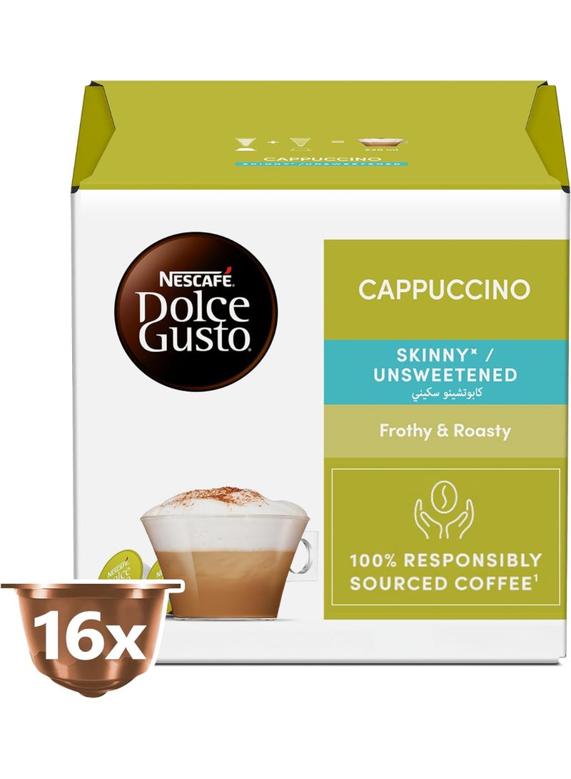 دولسي قوستو كبسولات قهوة كابتشينو نسكافية دولتشي جوستو سكيني، عبوة من 16 كبسولة، 3 قطع - Image 3