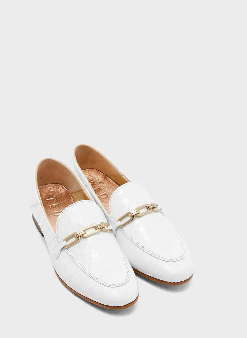 Ted Baker Aidiil Embossed Croc Effect Moccasin