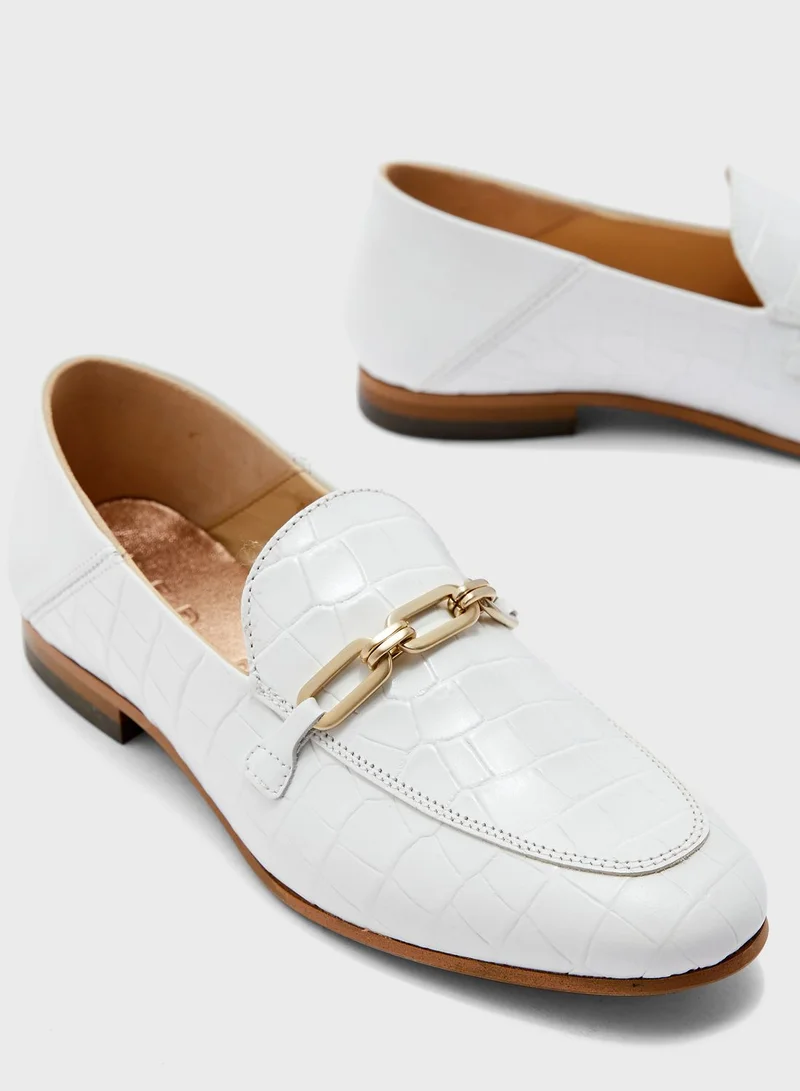 Ted Baker Aidiil Embossed Croc Effect Moccasin