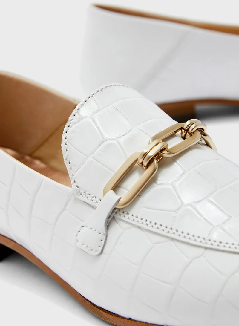 Ted Baker Aidiil Embossed Croc Effect Moccasin