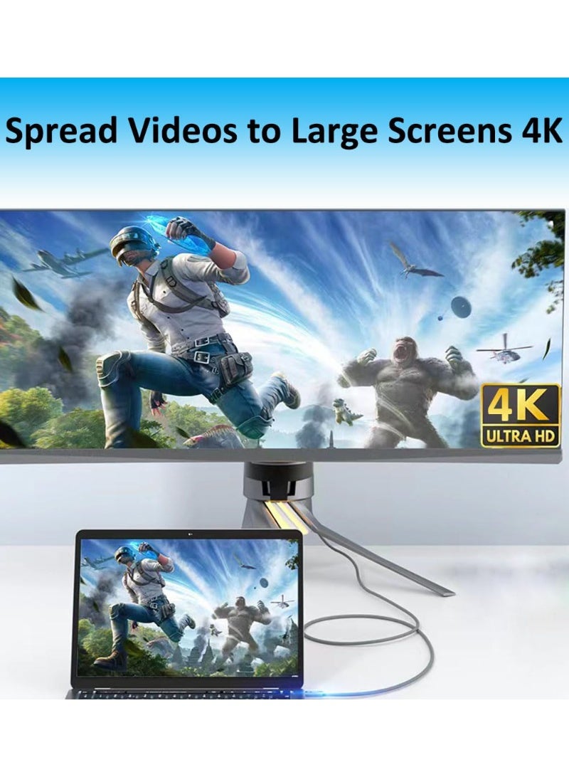 USB Type-C to Mini DisplayPort Cable – 2m High-Speed Thunderbolt 3 to Mini DP | 4K Ready, Durable & Easy-to-Use for Laptop, Tablet & Monitor - Image 3