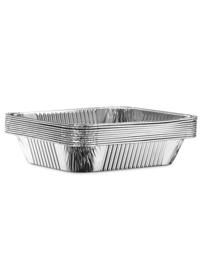 Munfix Munfix 30 Pack Aluminum Pans Disposable 9x13 Baking Chafing Trays - Deep Half Size Oven Steam Table Tin Foil Pans - Extra Heavy Duty Foil Pans for Heating, Roasting, Cooking, Storing Food  - Image 4