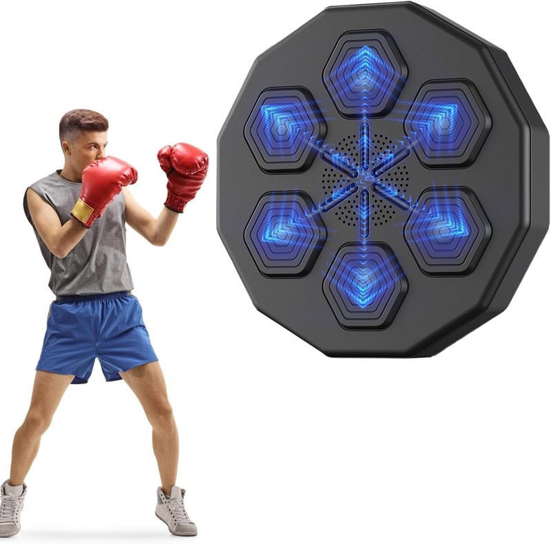 NYTRYD Music Boxing Machine with Gloves, 9 Modes＆18 Speed Wall Mounted Smart Bluetooth Boxing, Gym Fighting Equipment, Indoor Home Workout Target Mat for Kids and Adults. (NY-02) - Image 1