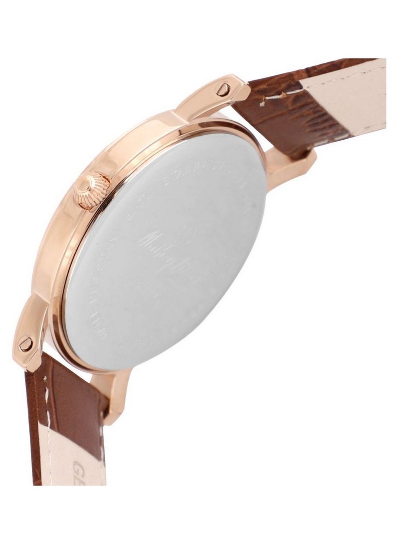 Mathey-Tissot City White Dial With Leather Strap Men's Watch 42mm HB611251PI Watch  - Image 3