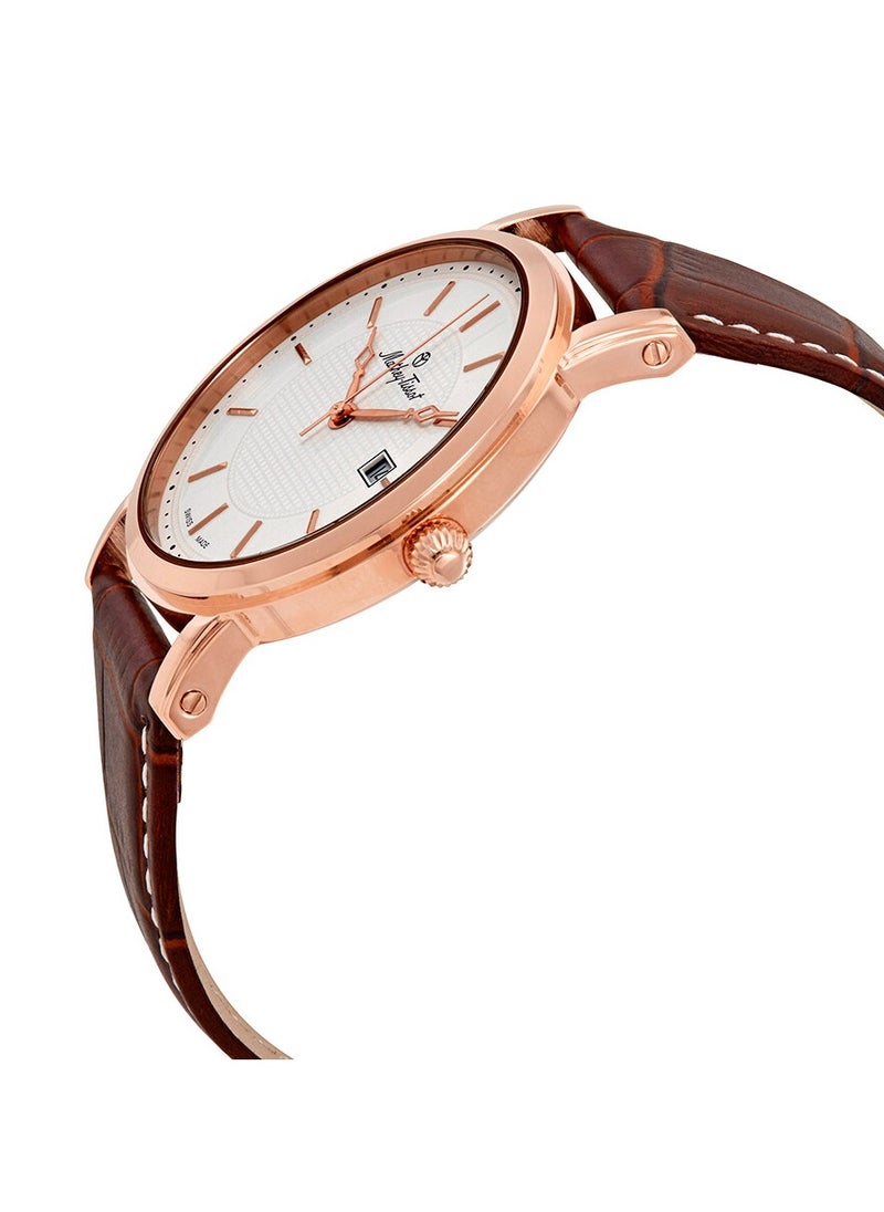 Mathey-Tissot City White Dial With Leather Strap Men's Watch 42mm HB611251PI Watch  - Image 2
