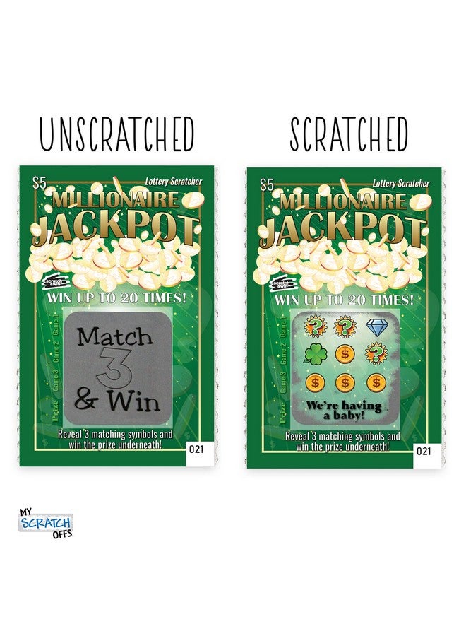 My Scratch Offs بطاقات خدش خاصة بي 5 بطاقات خدش للكبار تذاكر يانصيب مزيفة لمليونير جائزة اليانصيب لإعلان الحمل - Image 4