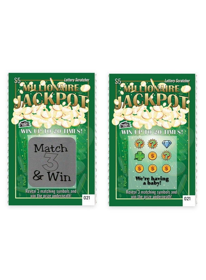 My Scratch Offs بطاقات خدش خاصة بي 5 بطاقات خدش للكبار تذاكر يانصيب مزيفة لمليونير جائزة اليانصيب لإعلان الحمل - Image 2