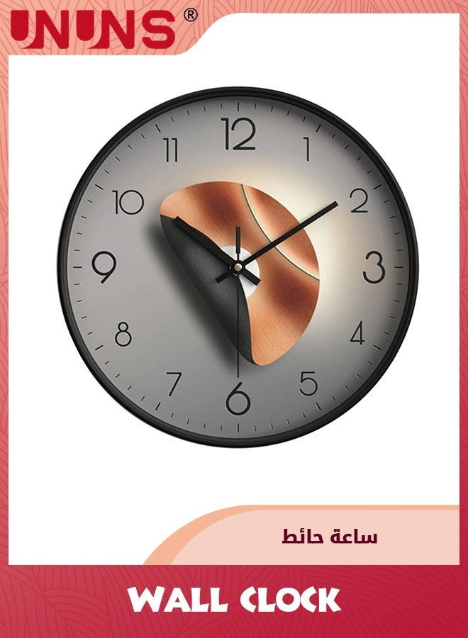 UNUNS 12 Inch Wall Clock,Modern Decorative Silent Non-Ticking Wall Clock,Battery Operated Quality Quartz Modern Wall Clock For Home,Bedroom,Living Room,Office - Image 1
