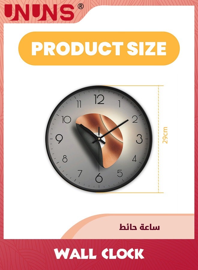 UNUNS 12 Inch Wall Clock,Modern Decorative Silent Non-Ticking Wall Clock,Battery Operated Quality Quartz Modern Wall Clock For Home,Bedroom,Living Room,Office - Image 2