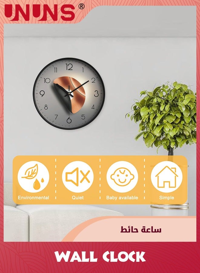 UNUNS 12 Inch Wall Clock,Modern Decorative Silent Non-Ticking Wall Clock,Battery Operated Quality Quartz Modern Wall Clock For Home,Bedroom,Living Room,Office - Image 3