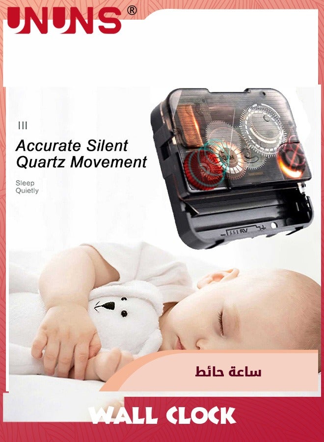 UNUNS 12 Inch Wall Clock,Modern Decorative Silent Non-Ticking Wall Clock,Battery Operated Quality Quartz Modern Wall Clock For Home,Bedroom,Living Room,Office - Image 5