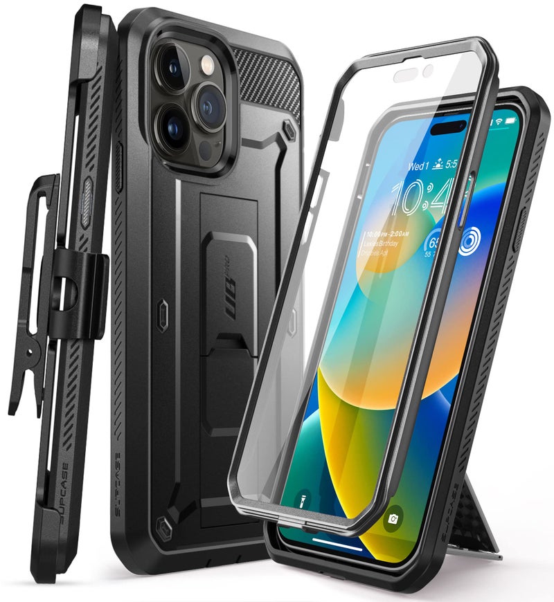 SUPCASE for iPhone 14 Pro Max Case with Screen Protector Unicorn Beetle Pro Builtin Stand BeltClip FullBody Heavy Duty Shockproof Protective Phone Case for iPhone 14 Pro Max Black - Image 2