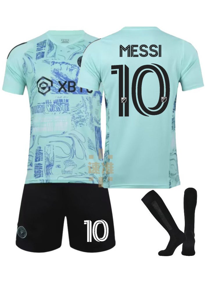 AUTOYSUR Kids Soccer Jersey, #10 Jersey Shirts,Boys Soccer Jersey Set,Soccer clothing,Sport Gift Set for Youth  - Image 1
