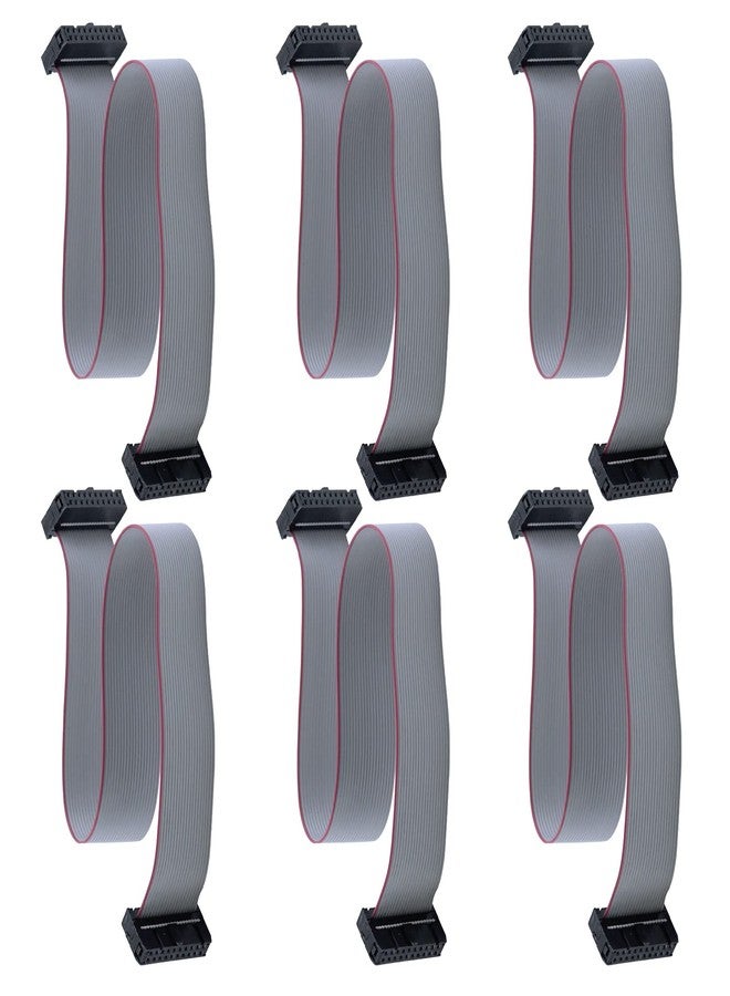 Antrader F/F IDC Connector 20 Pins Flat Ribbon Cable 2.54mm Pitch 30cm 6pcs - Image 1