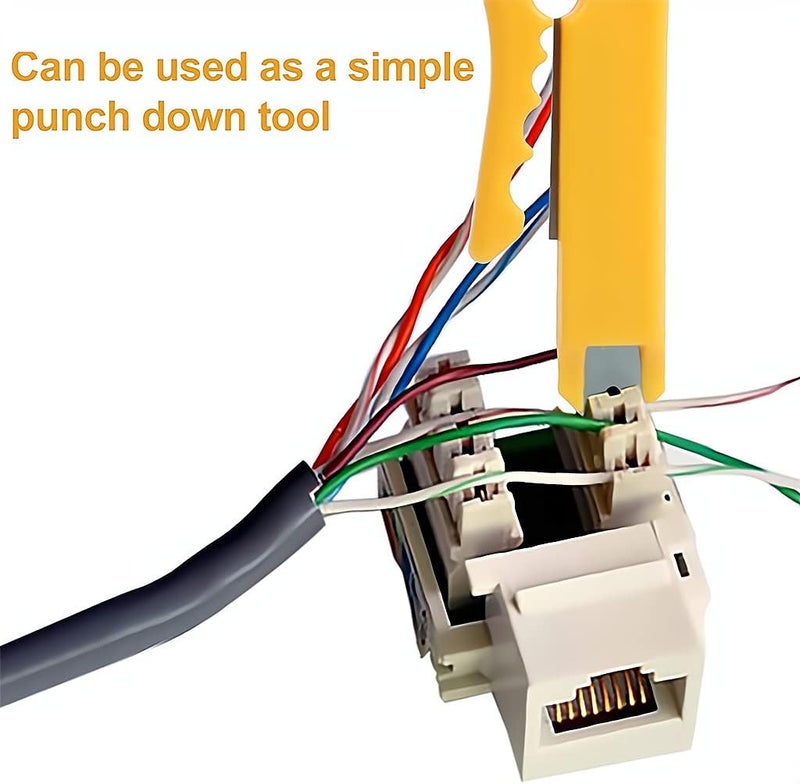 Zikra Mini Wire Stripper, Economy Network Cable Cutter Portable Crimper Pliers Crimping Tool Universal Cable Cutter Punch Down Cutter for Network Data Cable, Telephone Cable, Computer UTP Cable, 10 Pack - Image 3