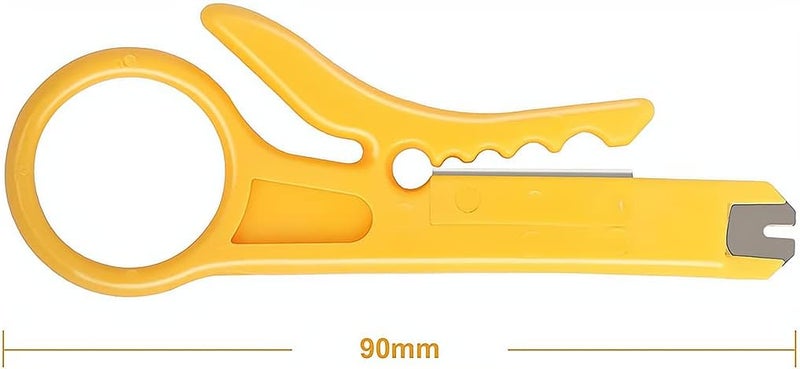 Zikra Mini Wire Stripper, Economy Network Cable Cutter Portable Crimper Pliers Crimping Tool Universal Cable Cutter Punch Down Cutter for Network Data Cable, Telephone Cable, Computer UTP Cable, 10 Pack - Image 4