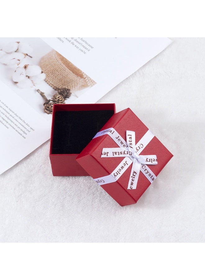 Necklaces, bracelets, earrings, rings, jewelry,  red gift boxes 1pcs - Image 2