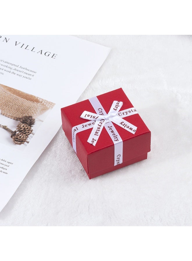 Necklaces, bracelets, earrings, rings, jewelry,  red gift boxes 1pcs - Image 1