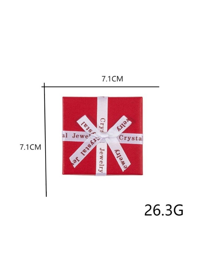 Necklaces, bracelets, earrings, rings, jewelry,  red gift boxes 1pcs - Image 4