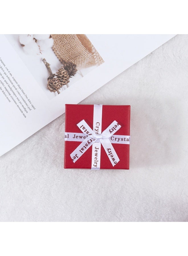 Necklaces, bracelets, earrings, rings, jewelry,  red gift boxes 1pcs - Image 3