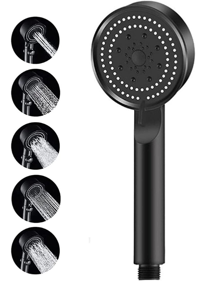 Turbo High Pressure Handheld Shower Head with 5 Functions (Black) - Image 4