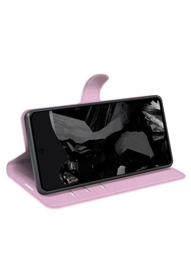 اس-توب جراب لهاتف Google Pixel 9 Pro XL مصنوع من الجلد بتصميم أفقي من نسيج الليتشي مع حامل - Image 5