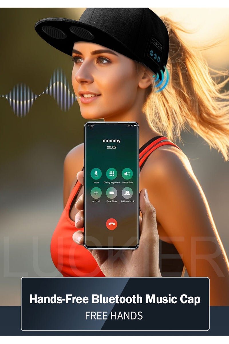 LUCKIER Bluetooth Speaker Baseball Cap - Adjustable Music Hat for Outdoor Sports, Wireless Audio Gift for Men/Women/Boys/Girls (Birthday/Present) - Image 2