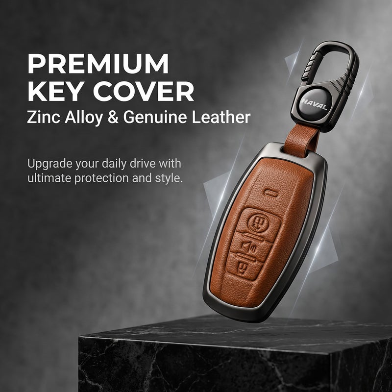 Zinc Alloy Car Key Case For Haval H2 H2s H6 M6 Keychain Remote Cover Shell Housing Fob Accessories  (White) - Image 2