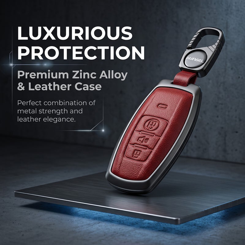 Zinc Alloy Car Key Case For Haval H2 H2s H6 M6 Keychain Remote Cover Shell Housing Fob Accessories  (White) - Image 4