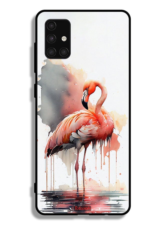 Tolwak Samsung Galaxy A71 4G Protective Case Cover Tropical Watercolor Art - Image 1