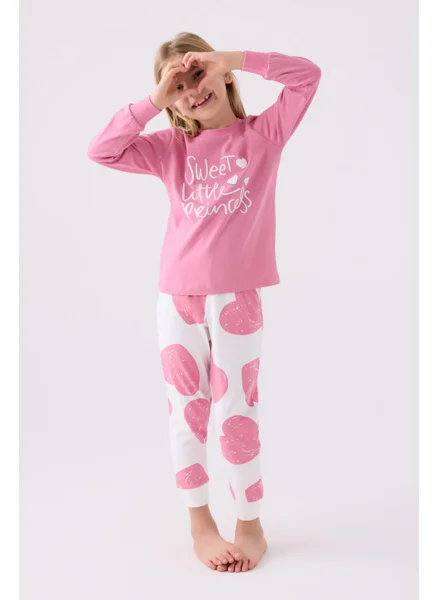 روليبولي Girl Pink Long Sleeve Pajama Set