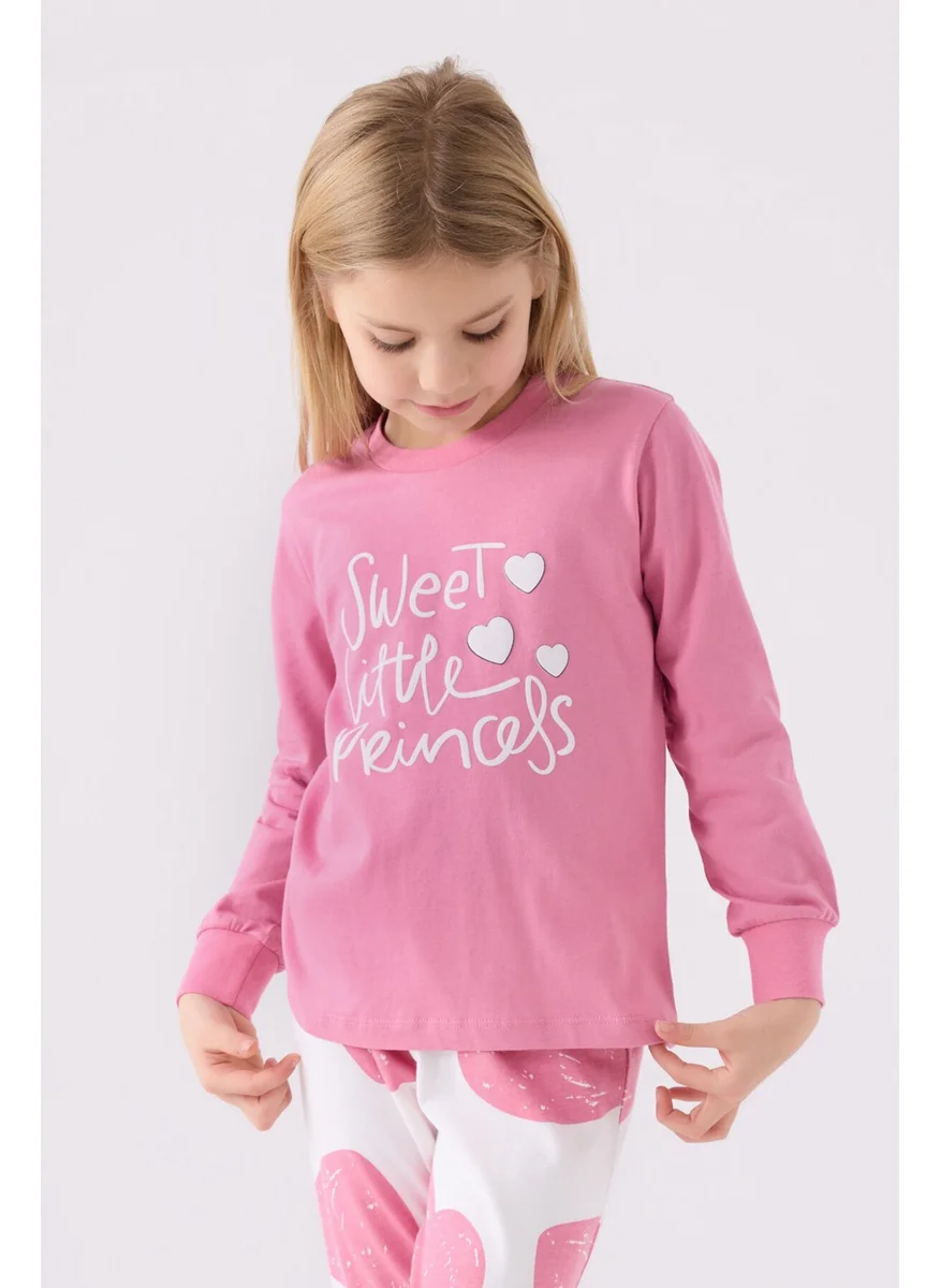 روليبولي Girl Pink Long Sleeve Pajama Set