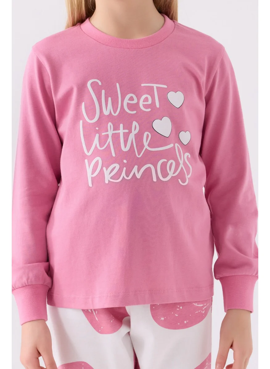 روليبولي Girl Pink Long Sleeve Pajama Set
