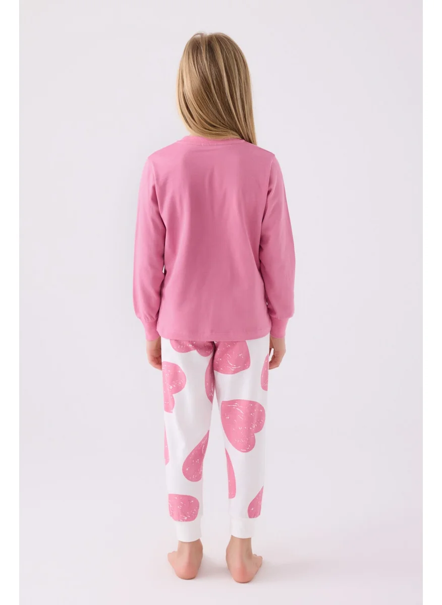روليبولي Girl Pink Long Sleeve Pajama Set