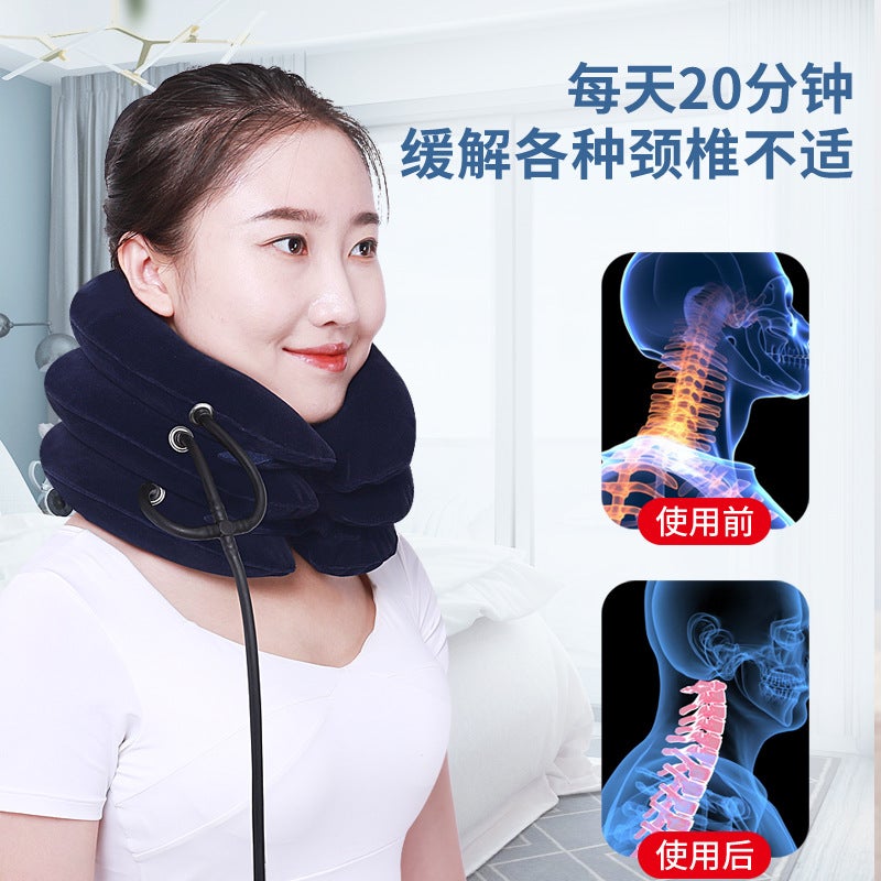 Inflatable Neck Brace, Cervical Spine Traction, Home Neck Brace Stretcher, Cervical Spine Neck Brace for Women and Men, Comfortable Correction of Cervical Spine - Image 4