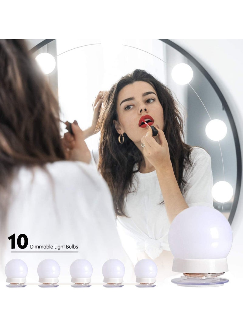 LED Vanity Mirror Lights Hollywood Style Makeup Mirror Bulbs 10 LED Bulbs Kit with Touch Dimmer Lighting Fixture Strip and Power Supply Adapter for Makeup Dressing Table - Image 5