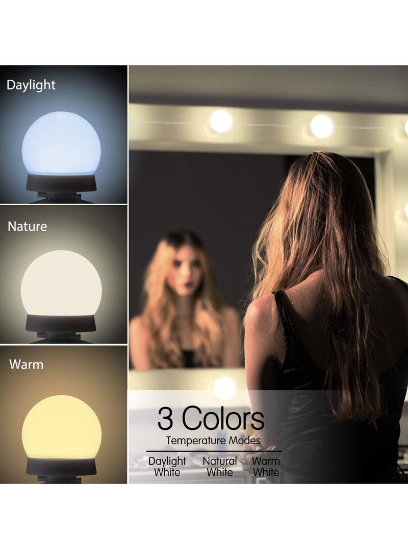 LED Vanity Mirror Lights Hollywood Style Makeup Mirror Bulbs 10 LED Bulbs Kit with Touch Dimmer Lighting Fixture Strip and Power Supply Adapter for Makeup Dressing Table - Image 2