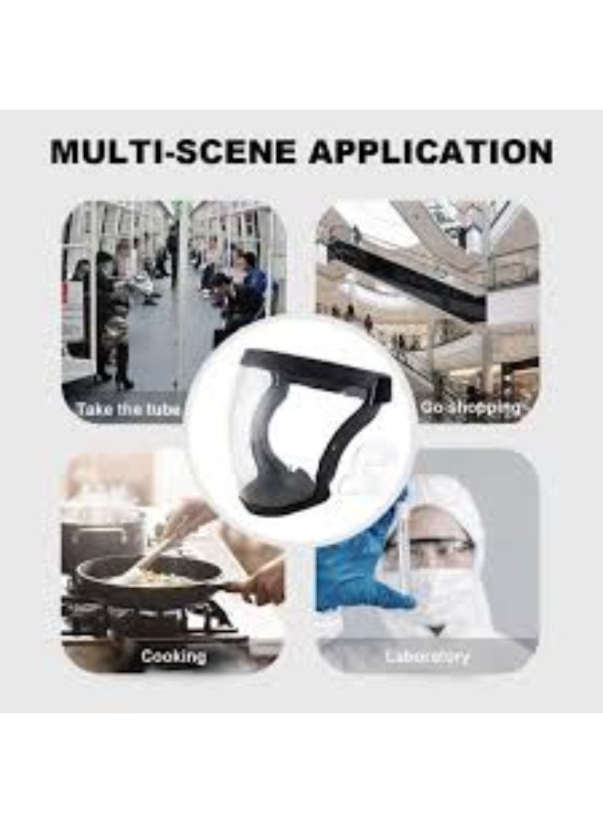 Kitchen Transparent Full Face Shield, Oil Splash Proof Anti Fog Head Cover Safety Glasses for Cooking Protection - Image 2