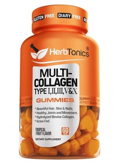 Herbtonics Herbtonics Multi Collagen Type I, II, III, V & X Gummies, 60 Count.  - Image 1
