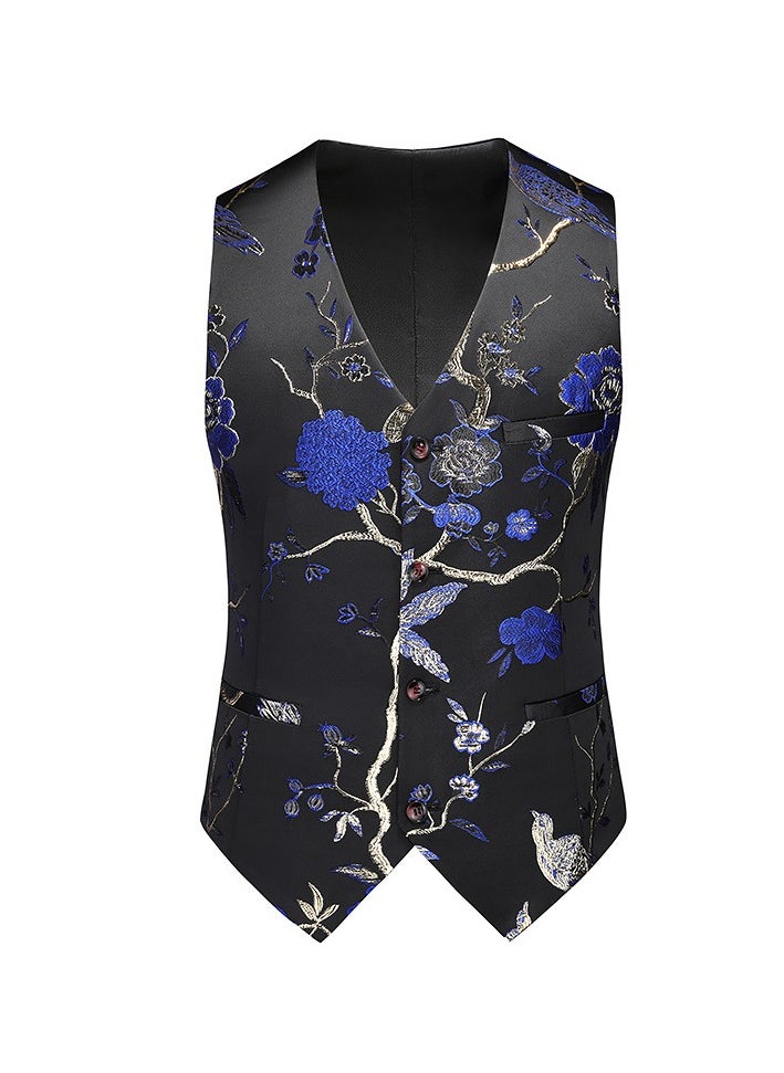 KUYING New Men's Hollowed Out Slim Fit Fashionable Plus Size suit Vest  - Image 1