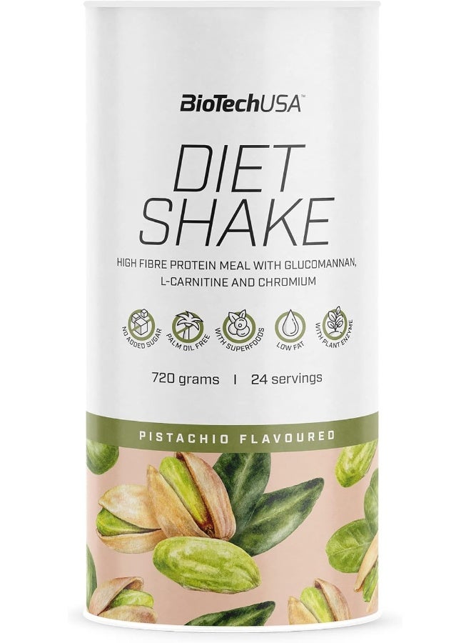 BioTechUSA Diet Shake Pistachio – High Protein Meal Replacement with Superfoods, No Added Sugar, 720g