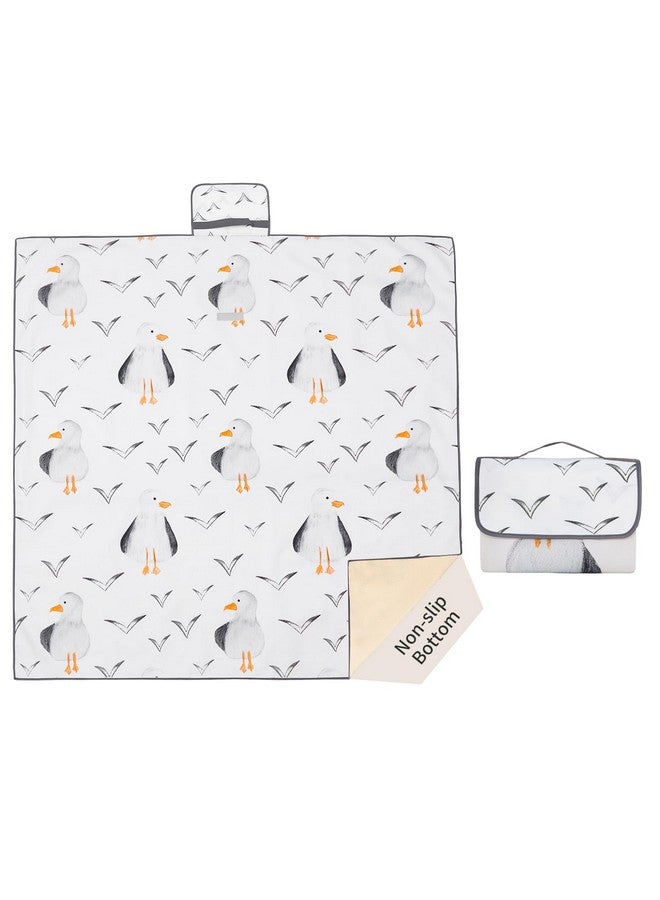 Insular Baby Splat Mat for Under High Chair/Arts/Crafts, Anti Slip and Waterproof Splash Mat for Floor, Portable Picnic Mat, 51x51 Inch, Seagull - Image 1