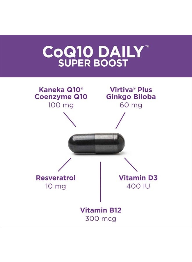 Purity Products CoQ10 Daily Super Boost with Ginkgo and Resveratrol from Supports Healthy Energy Levels and Healthy Brain Function - 60 Vegetarian Capsules - Image 3
