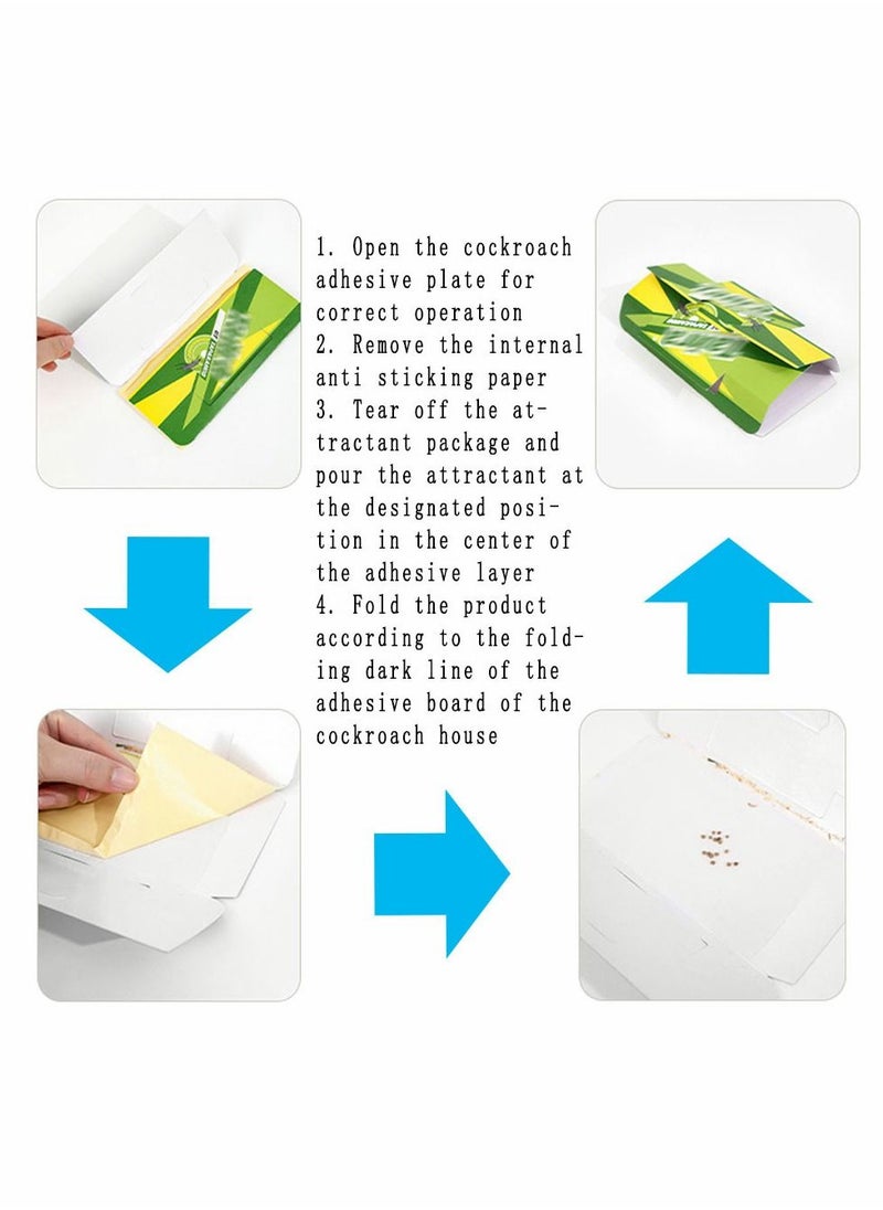 Cockroach Traps 10 Indoor Sticky Glue Catchers - Beetles Spiders Scorpions Ants Centipedes and Cockroach Traps